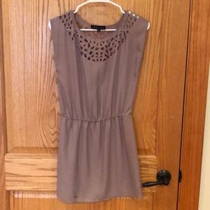 Akira tan cut out dress